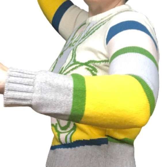 Vtg Gilmar Iceberg History Bugs Bunny Warner Bros 100% Virgin Wool Sweater Italy - Picture 15 of 16